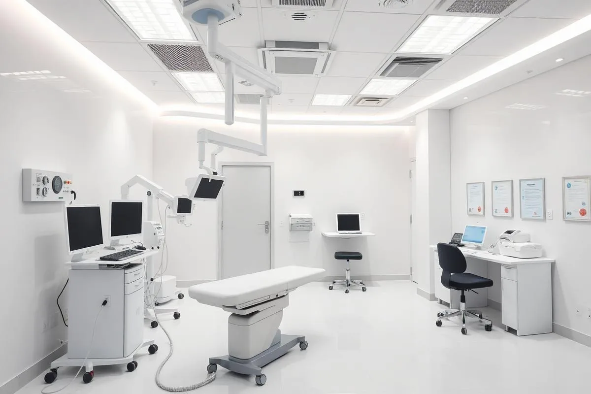 Cabinet dentaire professionnel avec salle de soins et équipements médicaux